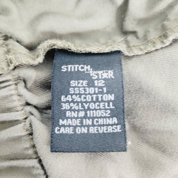 Camo Green Straight Leg Pants by Stitches Olive - Picture 8 of 11